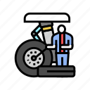 tire, replacement, aircraft, mechanic, aviation, maintenance