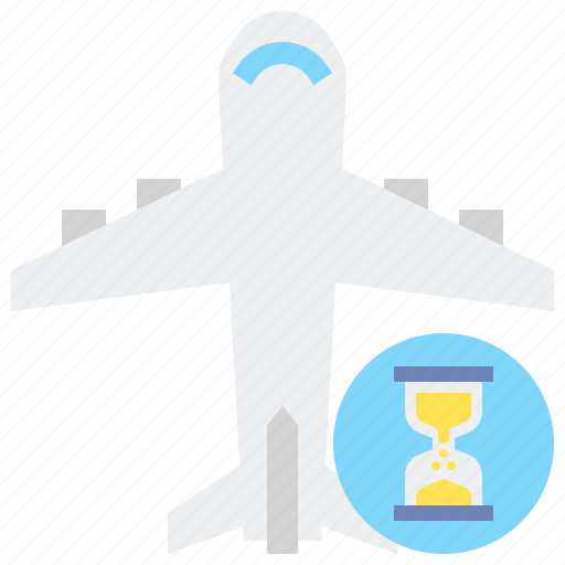 Delayed, flight, airplane icon - Download on Iconfinder