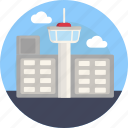 tower, building, control tower, airport