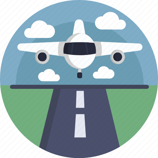 Airplane, plane, flight, fly, runway, aeroplane, airport icon - Download on Iconfinder