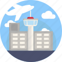 control tower, airplane, tower, plane, fly, airport