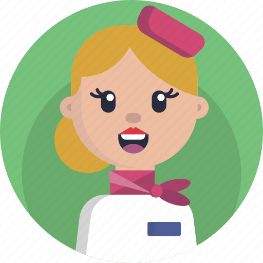Hostess, airport, air hostess, flight, flight attendant icon - Download on Iconfinder