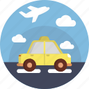 taxi, cab, airport, car, vehicle