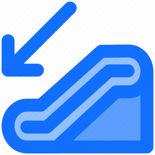Airport, down, escalator icon - Download on Iconfinder