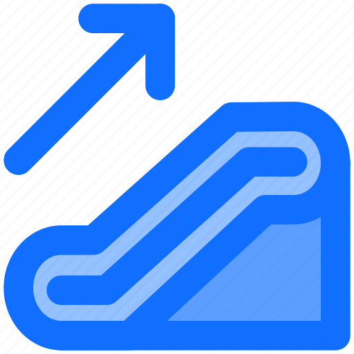 Airport, up, escalator icon - Download on Iconfinder