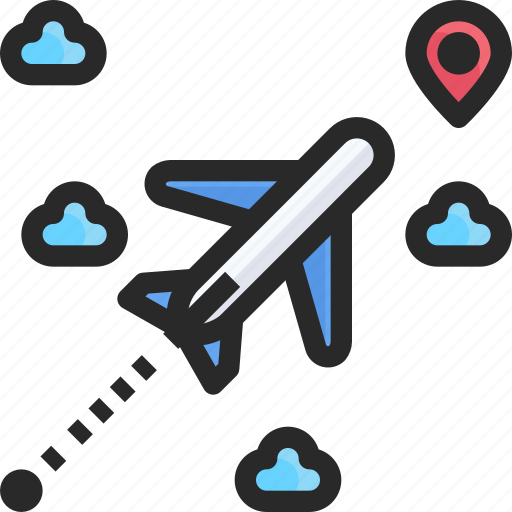 Airport, direct, flight, plane, travel icon - Download on Iconfinder