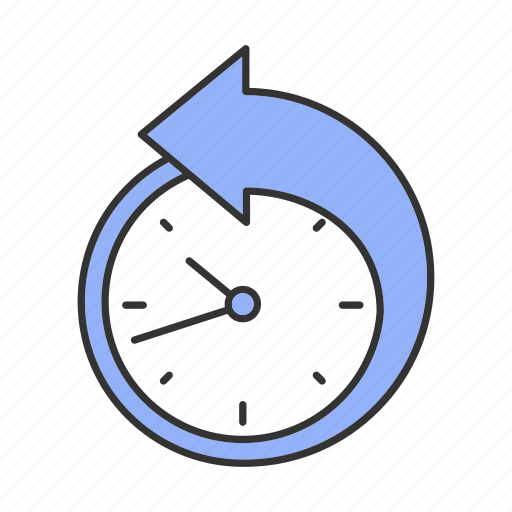 Arrow, clock, counterclockwise, deadline, ountdown, reschedule, time icon - Download on Iconfinder