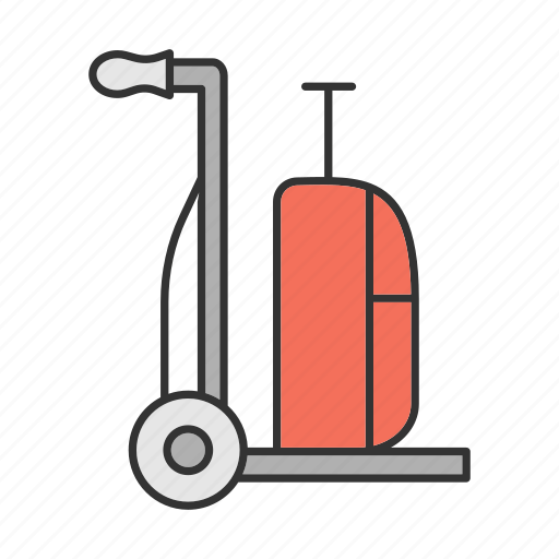 Airport, baggage, cart, hand truck, luggage, travel icon - Download on Iconfinder