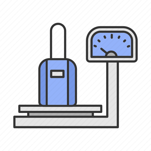 Bag, baggage, luggage, measurement, scale, weighing, weight icon - Download  on Iconfinder