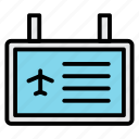 airport, board, flight, information, tourism 