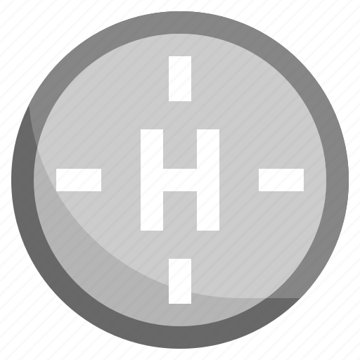 Heliport, helicopter, transportation, signs icon - Download on Iconfinder