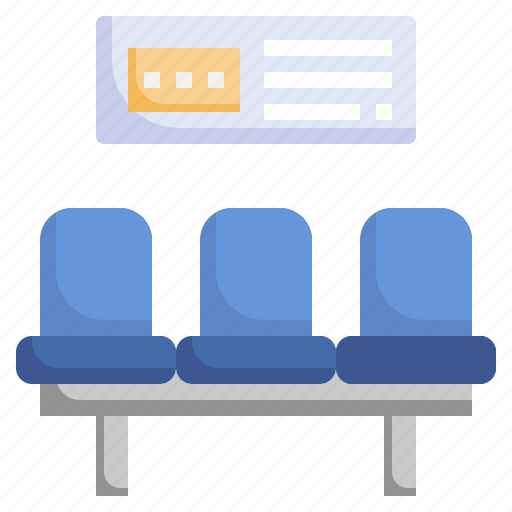 Seats, airport, waiting, room, travel, time icon - Download on Iconfinder