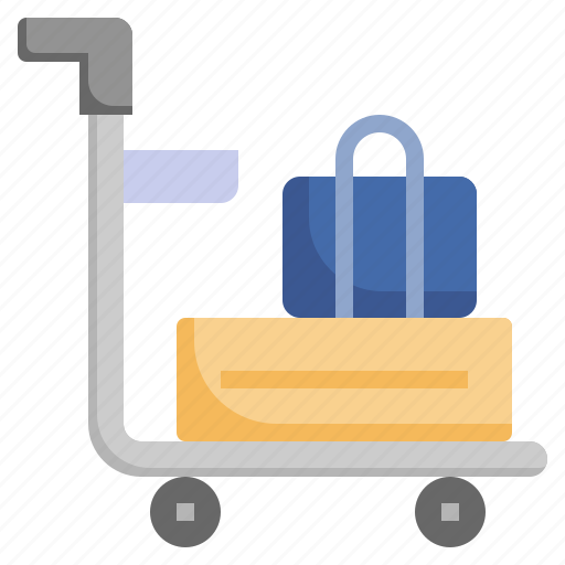 Trolley, cart, bags, luggage, airport, travel icon - Download on Iconfinder