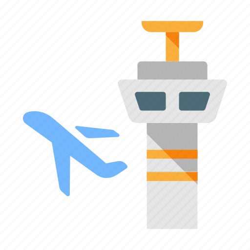 Airport, aviation, command, control tower, observation, traffic icon - Download on Iconfinder