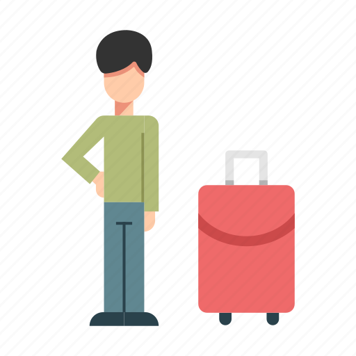 Airport, check-in, departure, luggage, passenger, tourist, travel icon - Download on Iconfinder