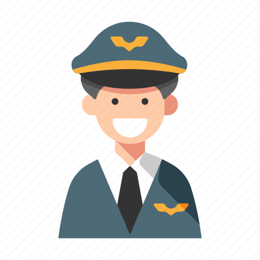 Airline, captain, crew, occupation, pilot, plane, professional icon - Download on Iconfinder