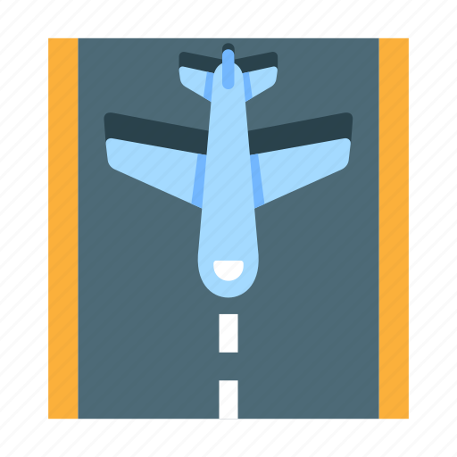 Airplane, airport, flight, runway, transportation, travel icon - Download on Iconfinder