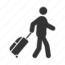 baggage, handbag, luggage, passenger, suitcase, tourist, travel