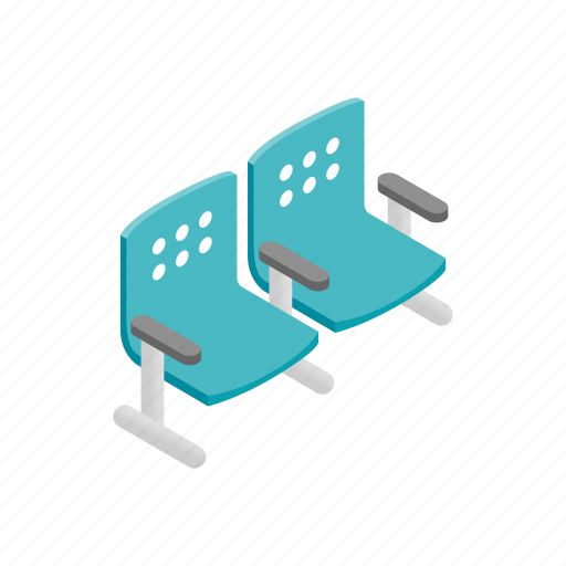 Area, chair, empty, isometric, seat, station, waiting icon - Download on Iconfinder