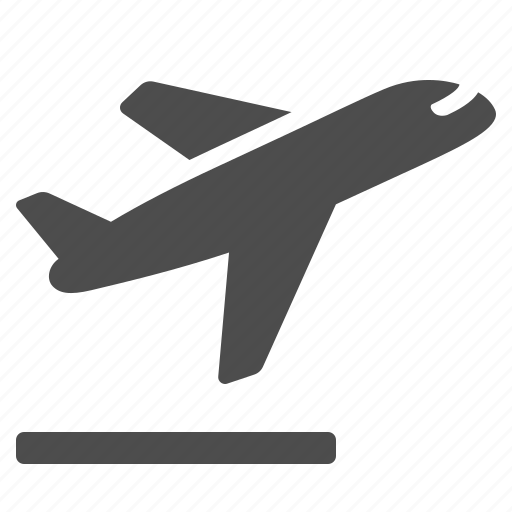 Airplane, airport, flying, plane, runway, taking off, transportation icon - Download on Iconfinder