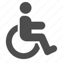 handicap, handicapped, man, sign, wheelchair