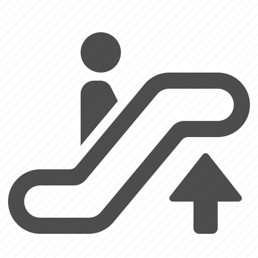 Arrow, climbing, escalator, man, up icon - Download on Iconfinder