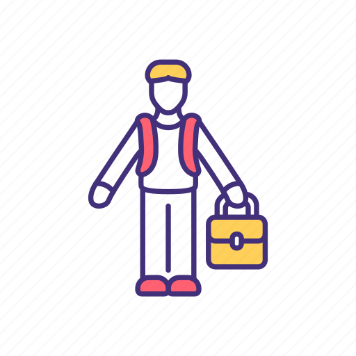 Traveler, backpacker, luggage, passenger icon - Download on Iconfinder