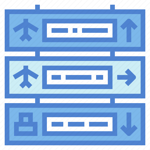 Airport, arrows, flight, signage icon - Download on Iconfinder