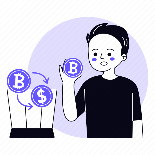 Crypto exchange, bitcoin, dollar, coins, investment, crypto, blockchain illustration - Download on Iconfinder