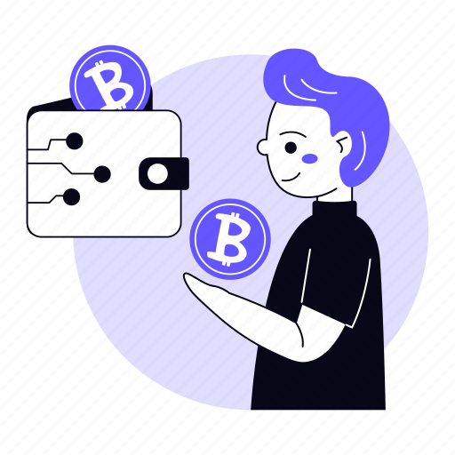 Cryptocurrency wallet, digital, savings, payment, investment, crypto, blockchain illustration - Download on Iconfinder