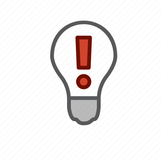 Lightning, warning, alarm, alert, attention, bulb, lamp icon - Download on Iconfinder
