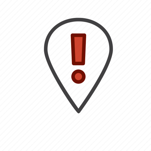 Map, location, warning, destination, marker, pin, place icon - Download on Iconfinder