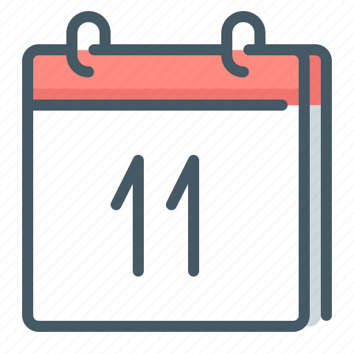 Calendar, date, day, eleven, 11 icon - Download on Iconfinder