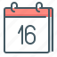 calendar, date, day, sixteen, 16 