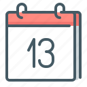 calendar, date, day, thirteen, 13