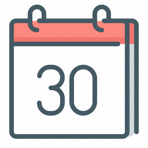 Calendar, date, day, thirty, 30 icon - Download on Iconfinder