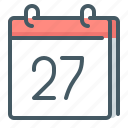 calendar, date, day, 27, twenty seven