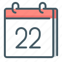 calendar, date, day, 22, twenty two