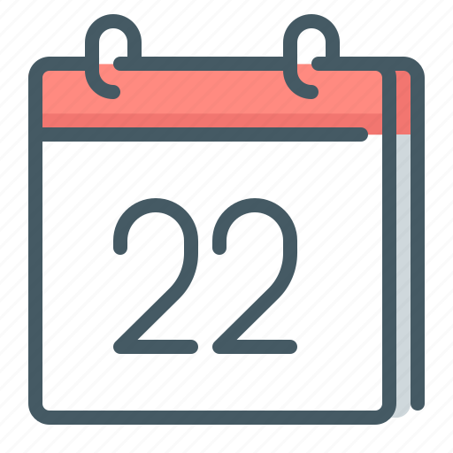 Calendar, date, day, 22, twenty two icon - Download on Iconfinder