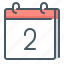 calendar, date, day, two, 2 