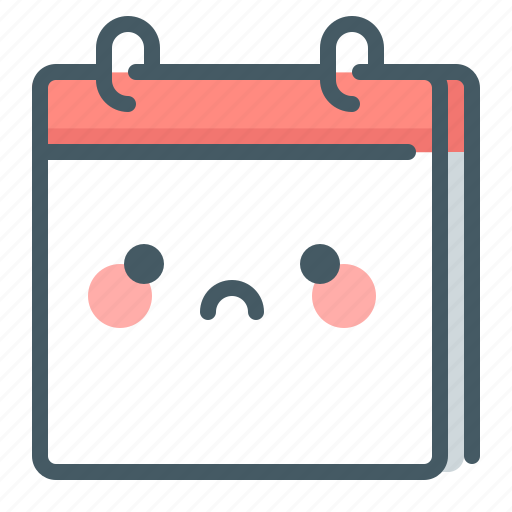 Calendar, emotion, emoji, sad icon - Download on Iconfinder