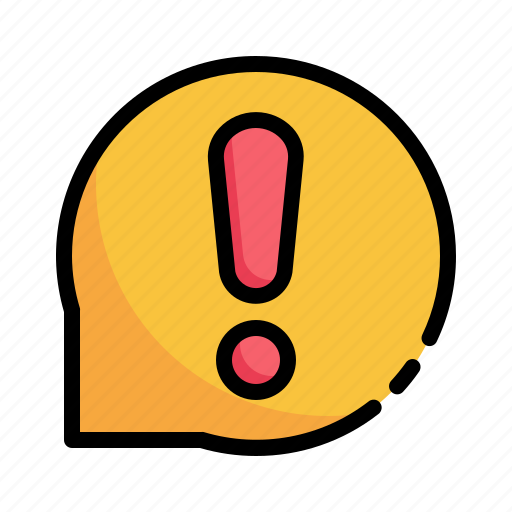 Message, exclamation, alert, chat, bubble, talk, notification icon icon - Download on Iconfinder