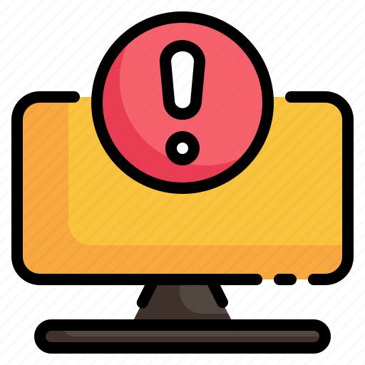 Pc, alert, circle, warning, caution, notification icon icon - Download on Iconfinder