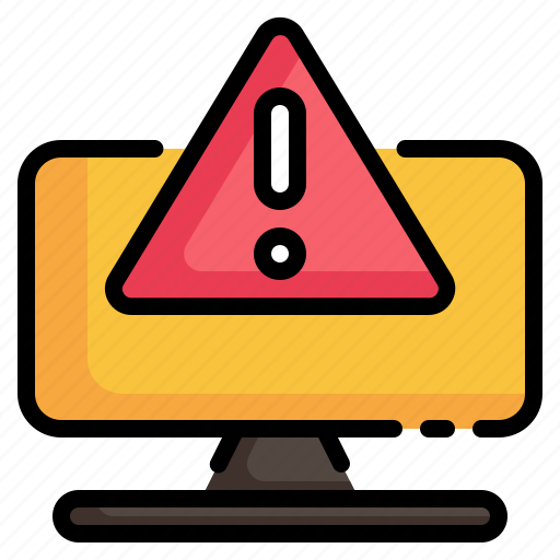Pc, alert, exclamation, warning, attention, notification icon icon - Download on Iconfinder