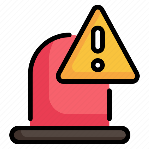 Siren, exclamation, triangle, warning, alert, attention, caution icon icon - Download on Iconfinder