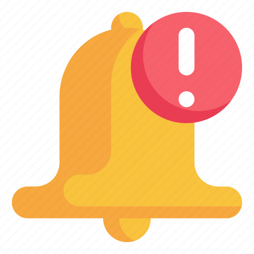 Bell, alert, exclamation, notification, alarm, message, warning icon icon - Download on Iconfinder