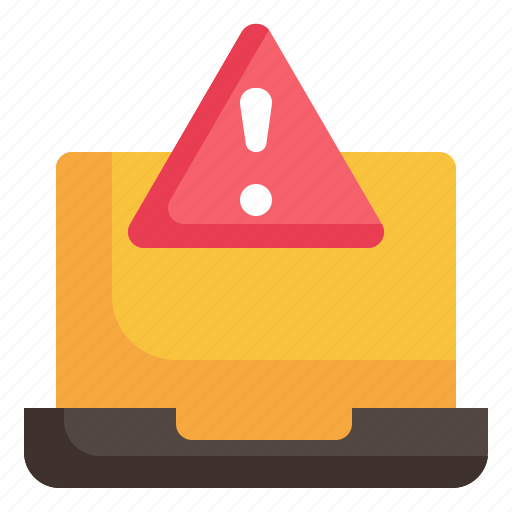 Laptop, alert, warning, danger, attention, notification icon icon - Download on Iconfinder