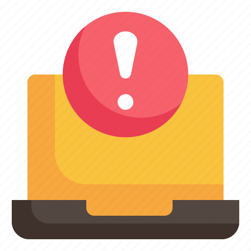 Laptop, exclamation, warning, danger, alert icon icon - Download on Iconfinder