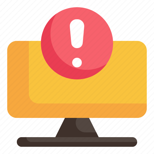 Pc, alert, warning, notification, alarm, exclamation icon icon - Download on Iconfinder