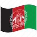 afghanistan, afghanistan flag, flag, national flag, waving flag, world flag